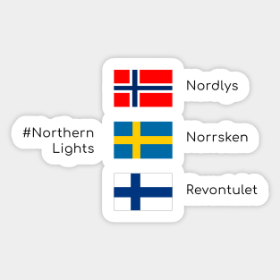 Northern lights in Scandinavia Sticker